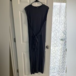 Fashion Nova Black Sleeveless Wrap Maxi Dress